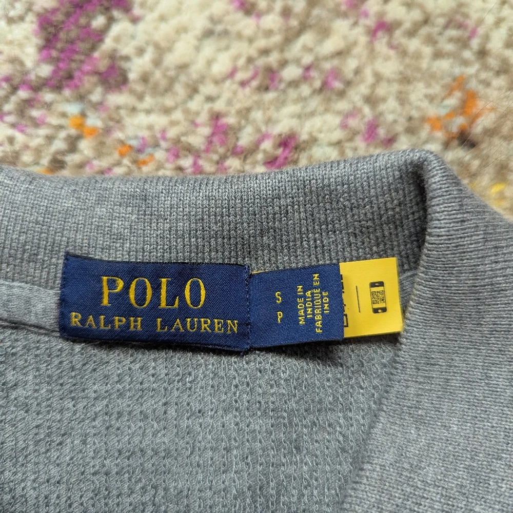 NEW Polo Ralph Lauren Silver Sequin Polo Shirt Size Small - Picture 5 of 6